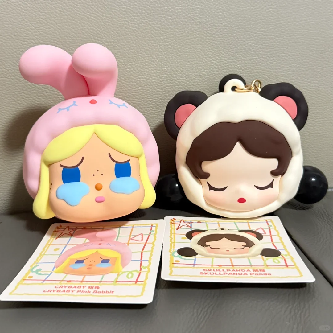 

Bean Blind Box Pajama Party Series Headphone Case Anime Peripheral Skullpanda Crybaby Dimoo Zero Wallet Toy Children Gift