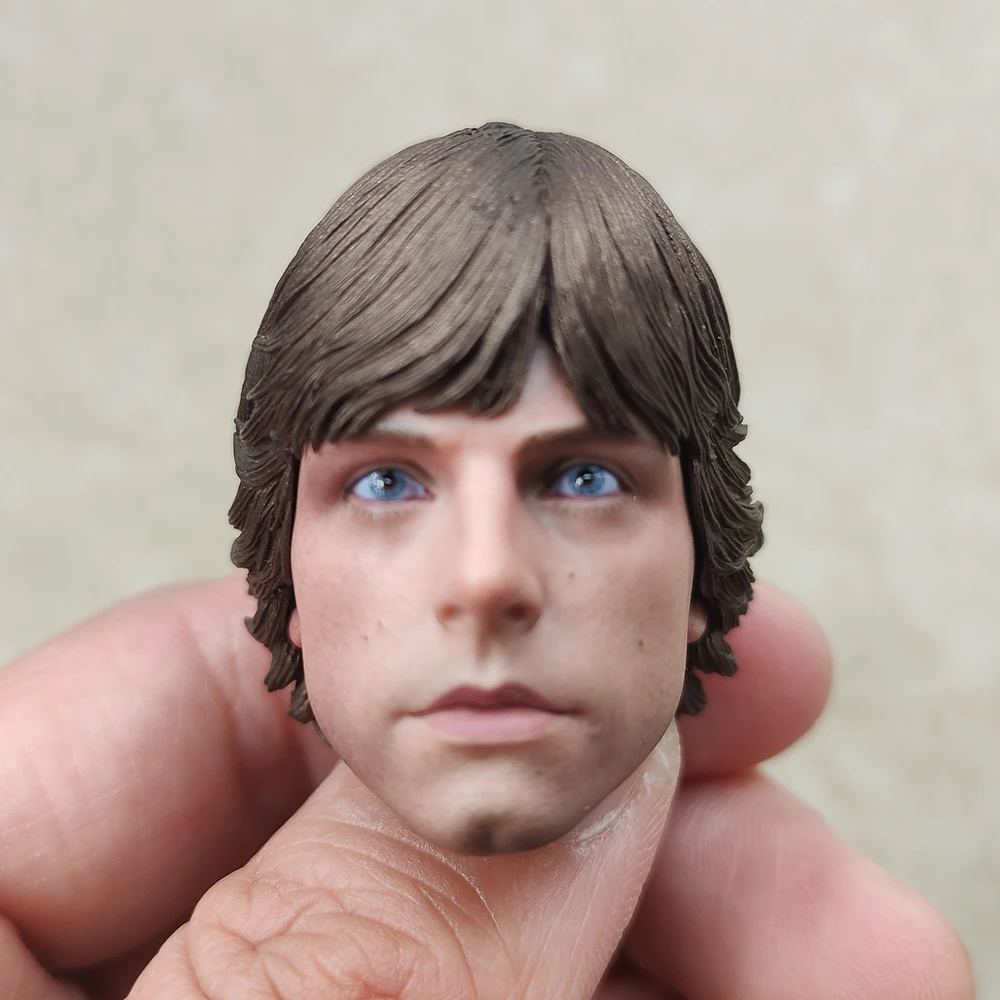 

1/6 Scale Young Luke Head Sculpt Mark Hamill PVC Head Carving Model Fit 12-inch Male Soldier Action Figure Body Dolls