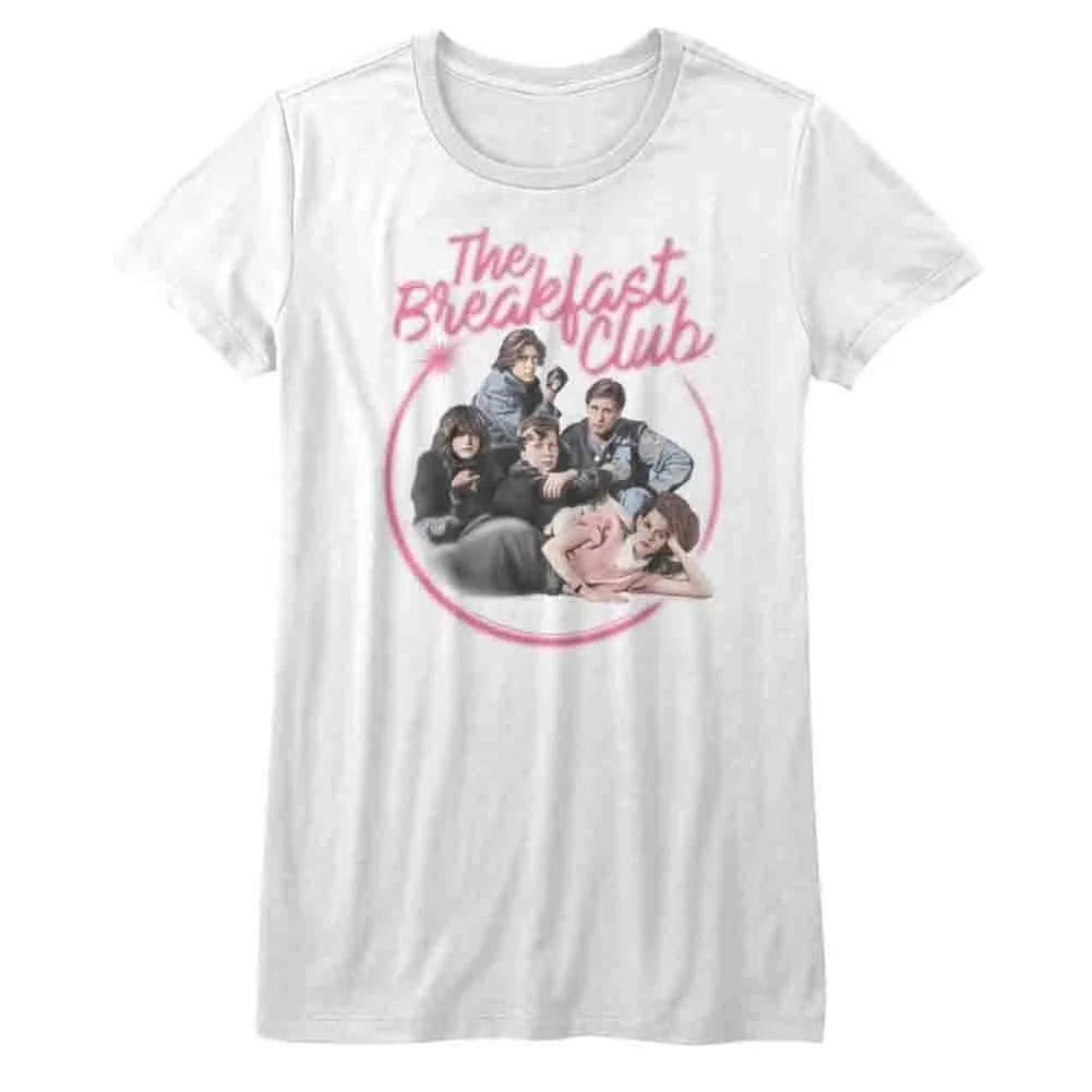 Breakfast Club Airbrush White Junior Women'S T Shirt