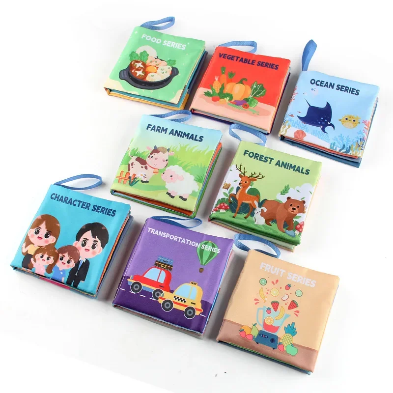 1PC Cloth Book 0-12Monthes Baby Cognize Early Learning Fabric Books Infant Kids Educational Animal Fruits Puzzle Book Toy игрушк