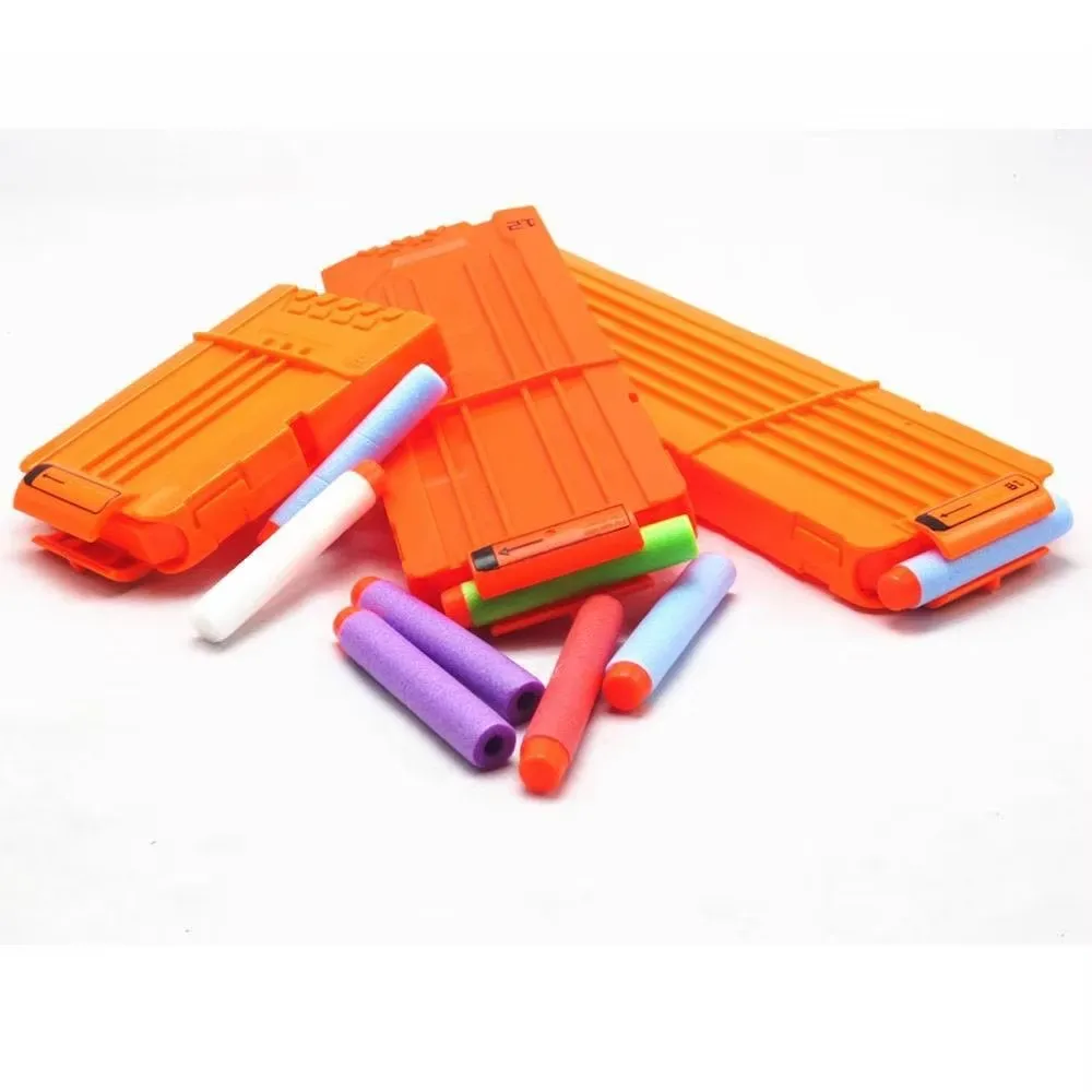 ZIVCONCING Orange Universal Reload Clip 6 /12 /18 Rounds for Nerf Magazine Darts Replacement Soft Bullet Toy Gun Accessories