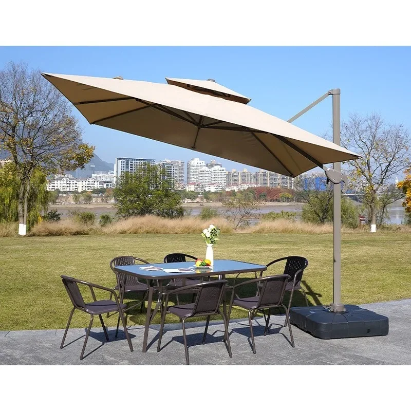 Outdoor courtyard umbrella large sun umbrella garden villa terrace awning commercial outdoor stall Roman umbrella