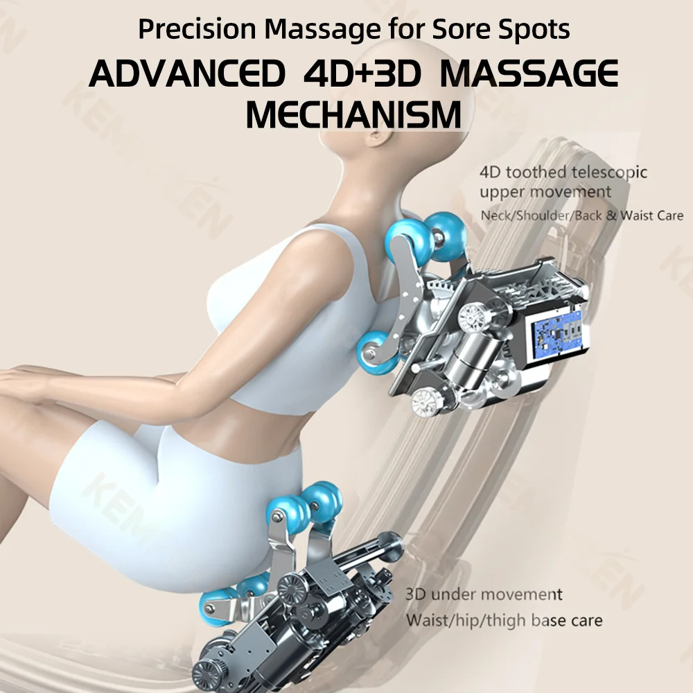 3 Year Warranty Dual-core 4D Zero Gravity Thai stretching Massage Chair 3D SL-Track Airbag Heating Office Chair Sofa Chair