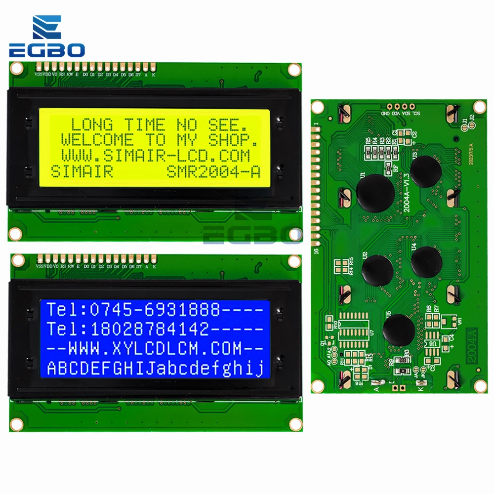 LCD 보드 2004 20*4 LCD 20X4 5V, 블루/그린 스크린, LCD2004 디스플레이 LCD 모듈 LCD 2004