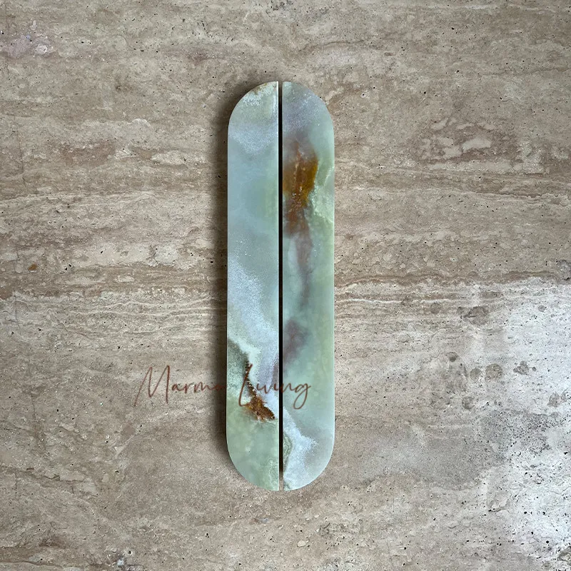 

Italian Light Luxury Drawer Wardrobe Natural Marble Handle High-end Clothing Store Coffee Shop Glass Door Home Decoration Handle