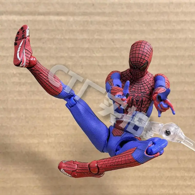 Ct Toys Spiderman Mafex 001 شخصية بيتر باركر أندرو غارفيلد - لعبة نموذج الرسوم المتحركة المذهلة Spider-Man Shf القابلة للجمع #4