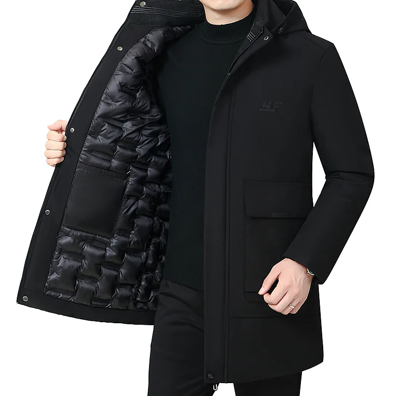 

Winter NEW ARRIVAL Parka Half length with hat Men's thermal outer
