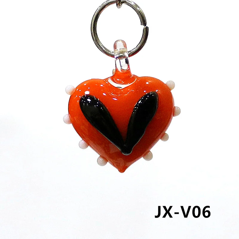 2 pièces en verre miniature en forme de coeur pendentif adorable amour charm décorations pour diy bijoux pour femmes boucles d’oreilles collier faire des accessoires ou des compléments de décoration de mariage