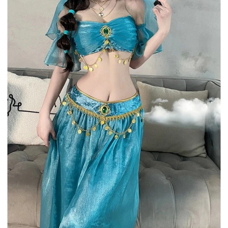 Sexy Belly Dance Indian Dance Goddess Uniform Characters Exotic Hotel Nightclub Costumes