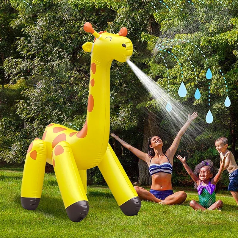 Giant Inflatable Sprinkler Toys Unicorn Giraffe Child Spray Water Sprinkling Outdoor Lawn Swimming Pool Beach Party Fountain Toy