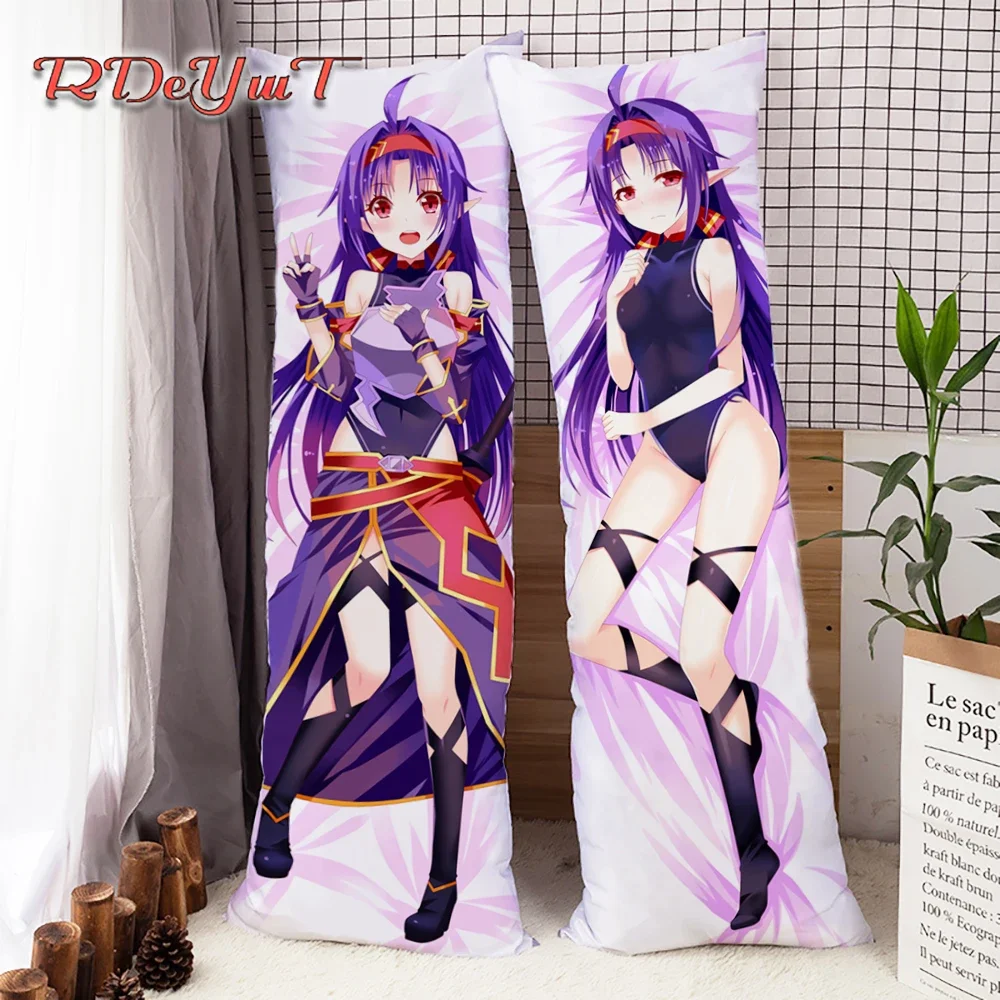 Anime Konno Yuuki Dakimakura Pillow Case Hugging Body Pillow Cover Case Long Pillowcase High Quality HD Design