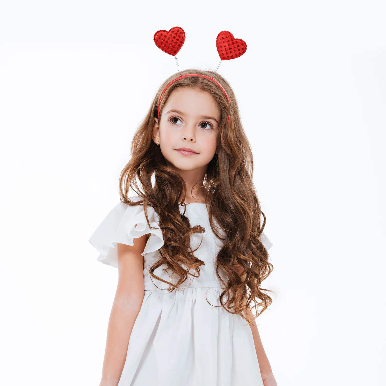 

5pcs Heart Design Hair Hoops Premium Metal Headbands For Women Girls Comfortable New Year Party Hair Accessories Headwraps