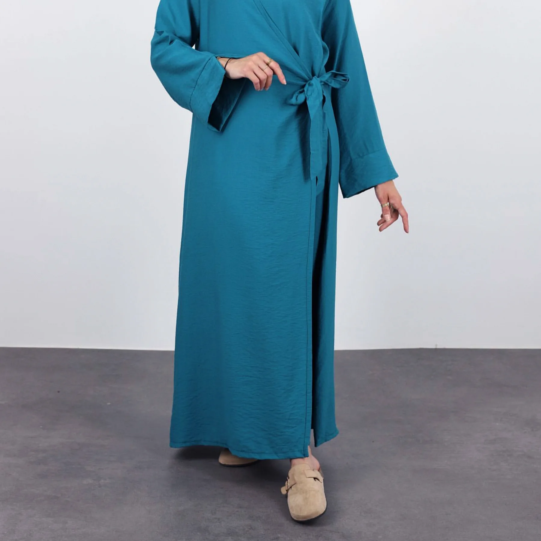 Abayas for Women Dubai Dress Lace Up Jalabiya Ramadan Morocco Muslim Abayas Kaftan Islam Vestidos Eid Arab Long Robe Modest