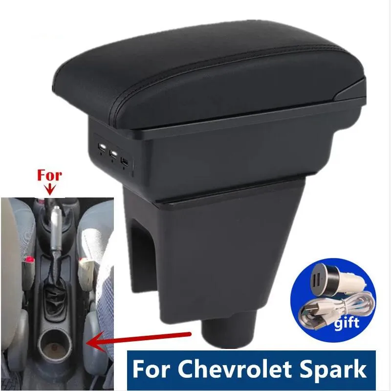 Für Chevrolet Spark Armlehnenbox Für Chevrolet Spark 3 III Aveo T200 Auto-Armlehnen-Aufbewahrungsbox Auto-Zubehör Innenausstattung