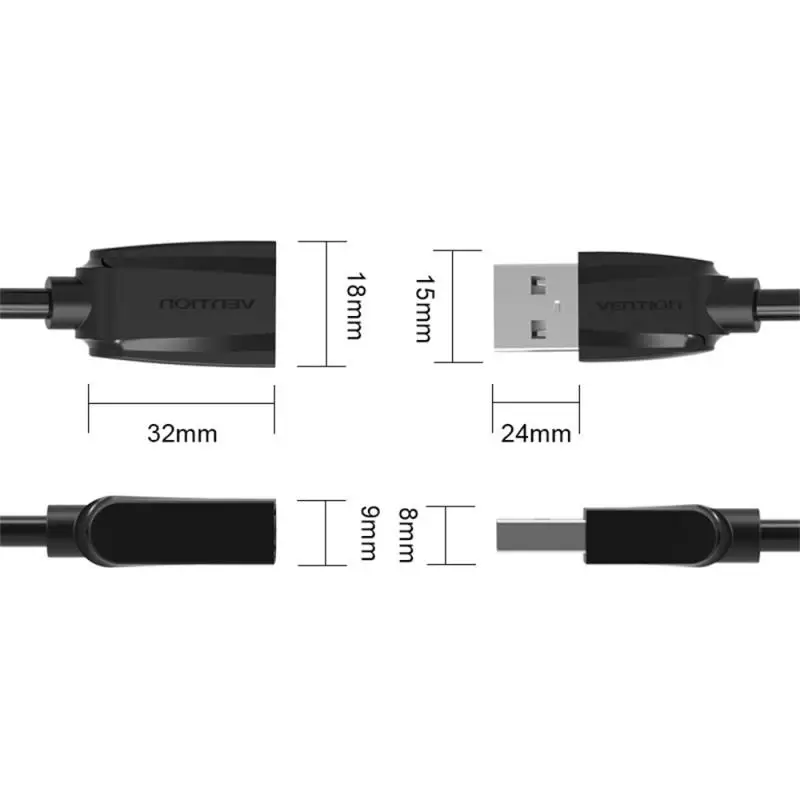 Vention USB3.0 Extension Cable Male to Female USB2.0 Extension Wire Super Speed Extender Data Sync Cable for Computer PC 0.5m 5m