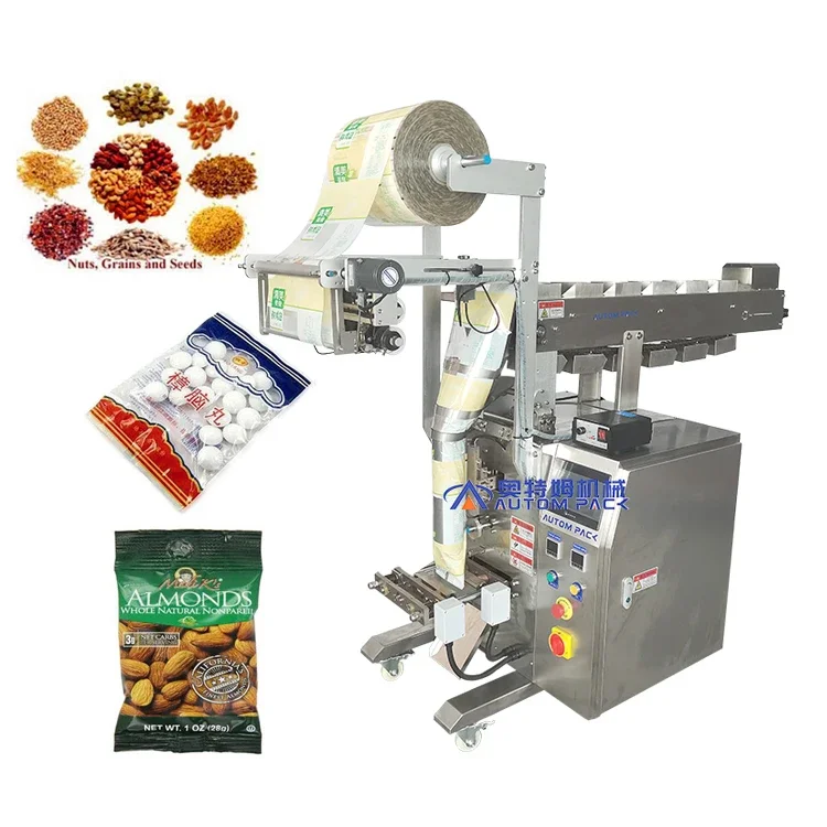 

Factory Direct ATM-320B Automatic 50g 100g 200g Popcorn Coffee Bean Beetl Nuts Snack Food Packaging Machine