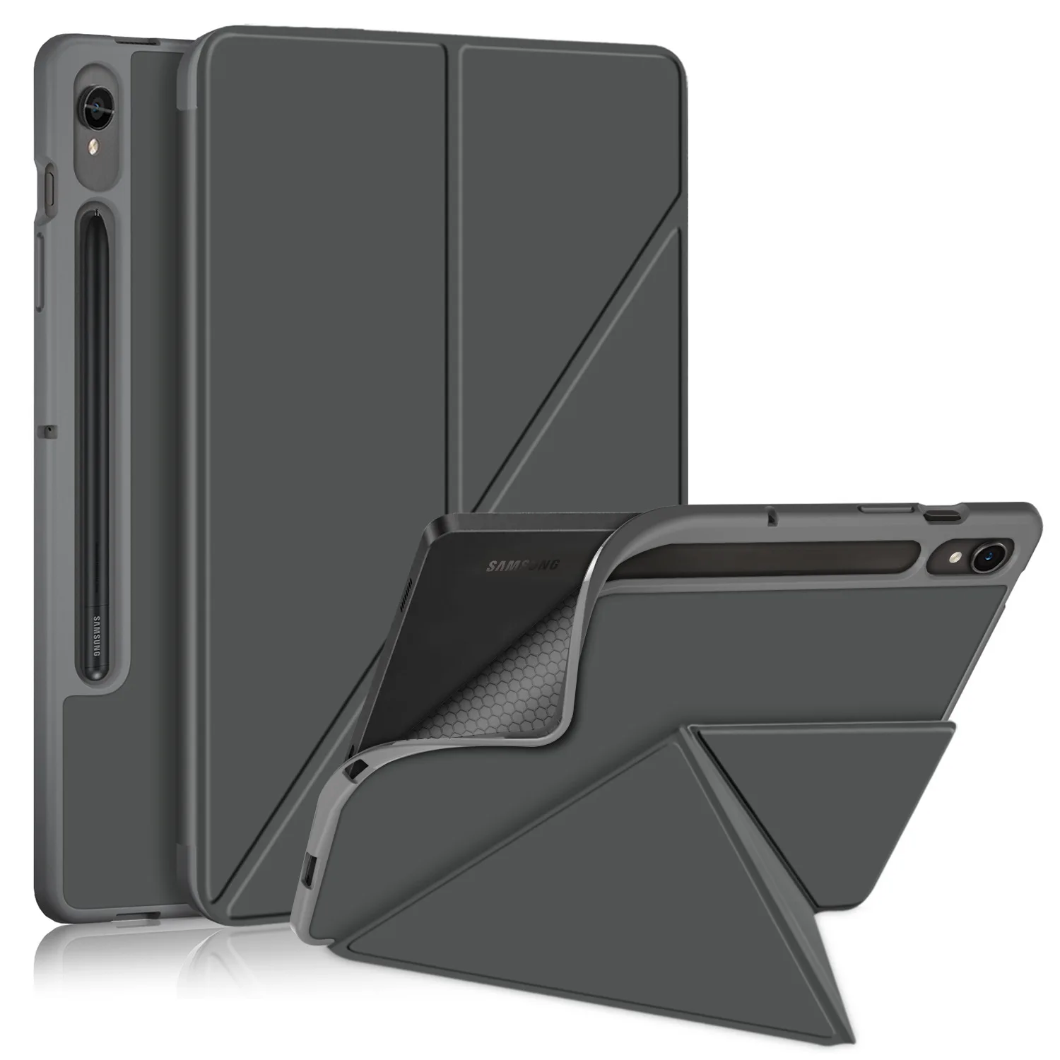 Funda For Samsung Tab S10 FE 10.9inch 2025 /Galaxy Tab S9 S9FE 2023 TPU Fold Deformation Stand Tablets Case