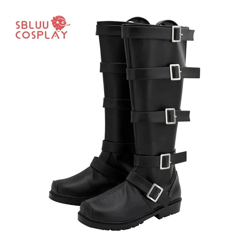 SBluuCosplay 여성 조커 코스프레 신발 맞춤 제작 검은 광대 부츠