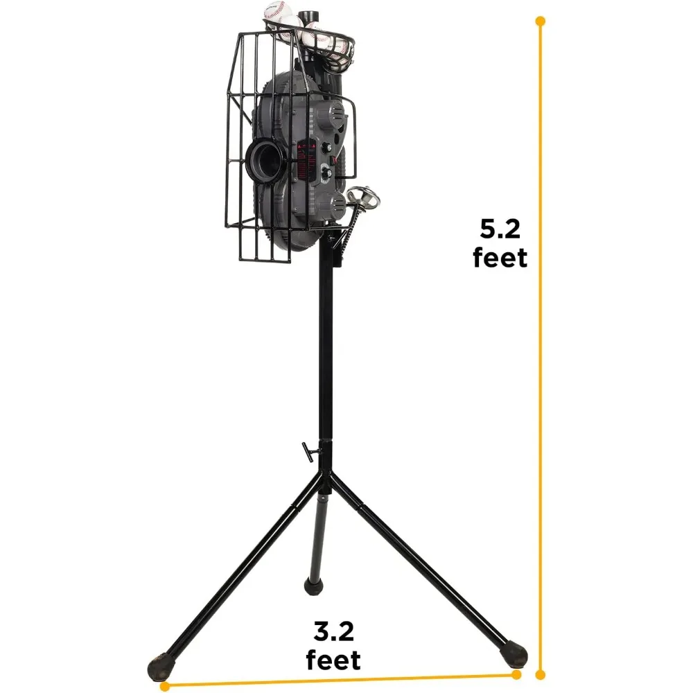 Pitching da Baseball a doppia ruota per allenamento, Fielding o Coaching da Solo, da 40 a 68 MPH, angolo facile da regolare