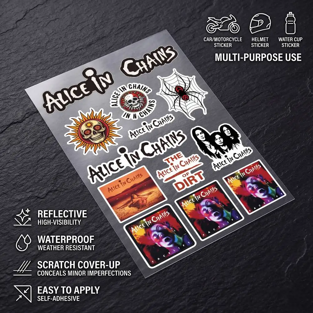 A-AliceInChains-s All Purpose Reflective Waterproof Scratch Blocker Decal Car Bike Helmet Cup Refrigerator Decorative Stickers