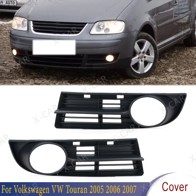 Dla Volkswagen VW Touran 2005 2006 2007 Przedni zderzak Światło przeciwmgielne Kratka Osłona ramy 1T 0853665 A 1T 0853666 A