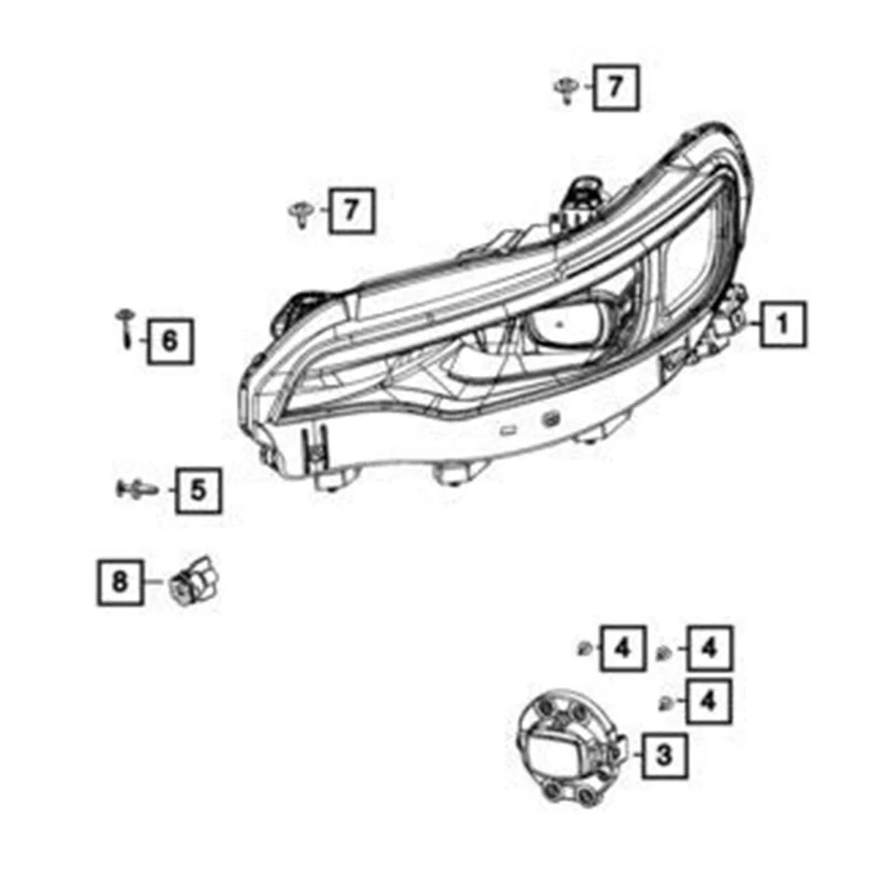 

1Pair LED Fog Light Front Bumper Fog Lamp For Jeep Cherokee 2019-2023 68410368AB 53455436 68466265AA
