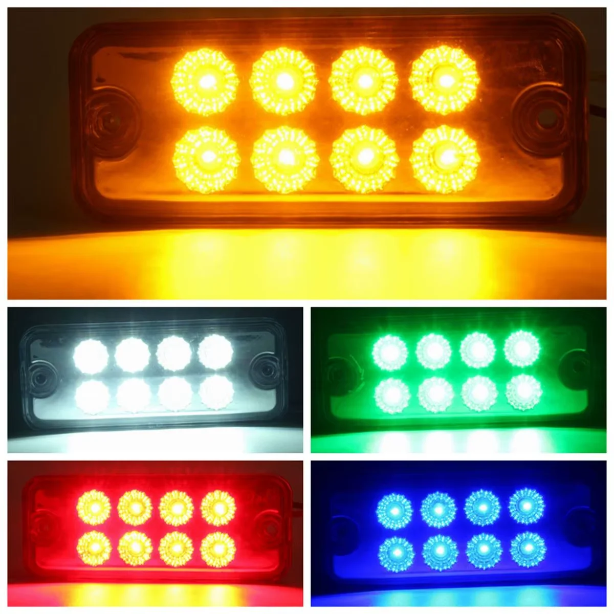 2 قطعة LED 12 فولت 24 فولت مؤشر السيارة أضواء العلامات الجانبية شاحنة شاحنة مقطورة مصباح الإضاءة أبيض أحمر أصفر أزرق أخضر بدوره الجانب ضوء