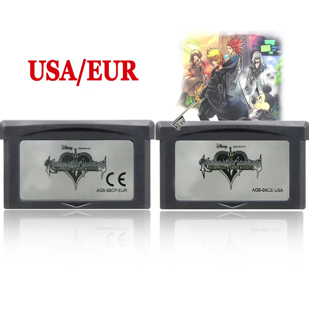 Tarjeta de juego GBA Kingdom Hearts Chain of Memories de EE. UU./Europa