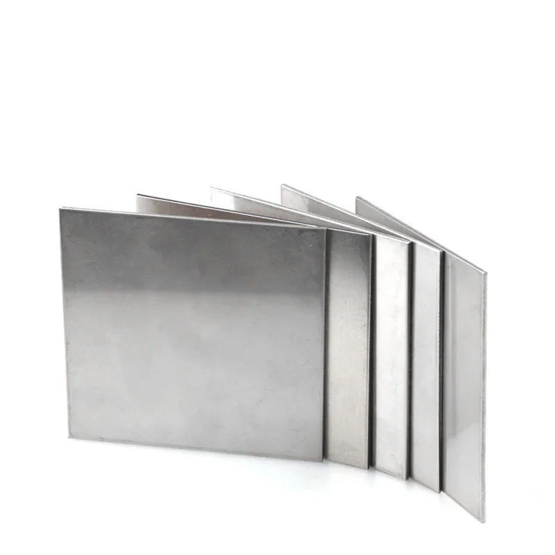 304 Stainless Steel Square Sheet Plate Thickness 0.8/1/1.5/2/3/4mm Flat Brushed Metal Polished Plate 100x100 150x150 200x200