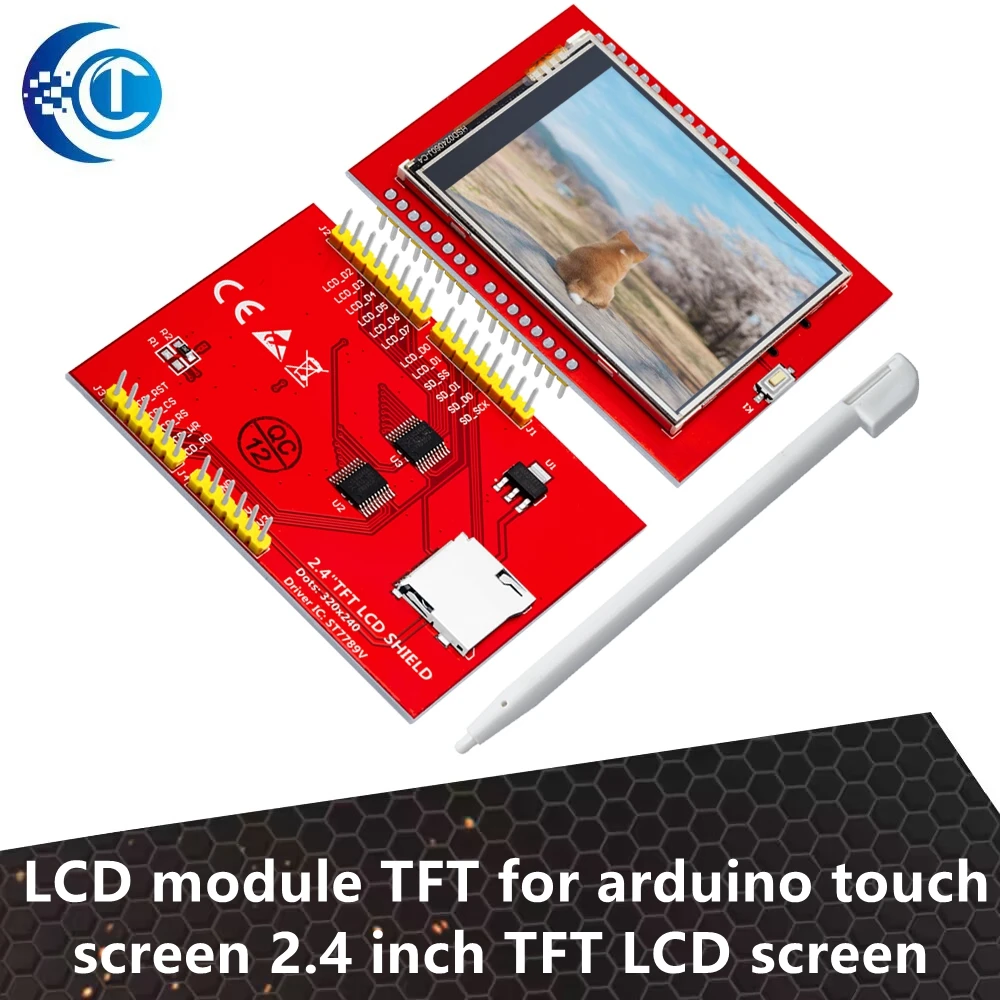 1 قطعة وحدة شاشة لمس TFT LCD مقاس 2.4 بوصة - متوافقة مع Arduino لـ UNOR3 وMega 2560، DIY مع قلم لمس متضمن