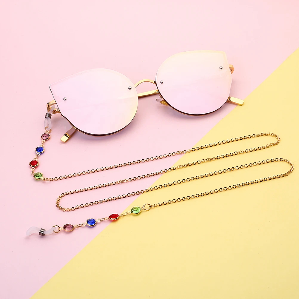 

Eyeglass Chain Sunglasses Holder Eyewear Retainer Strap Cord Earth Tones Safety Glasses String Fashion Colorful Rhinestone