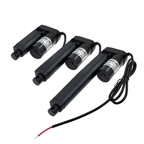 50mm 100mm 150mm Actuador lineal DC 12V 24V Motor lineal 100/300/500/700/1000/1200/1500N Motor eléctrico de carrera negro