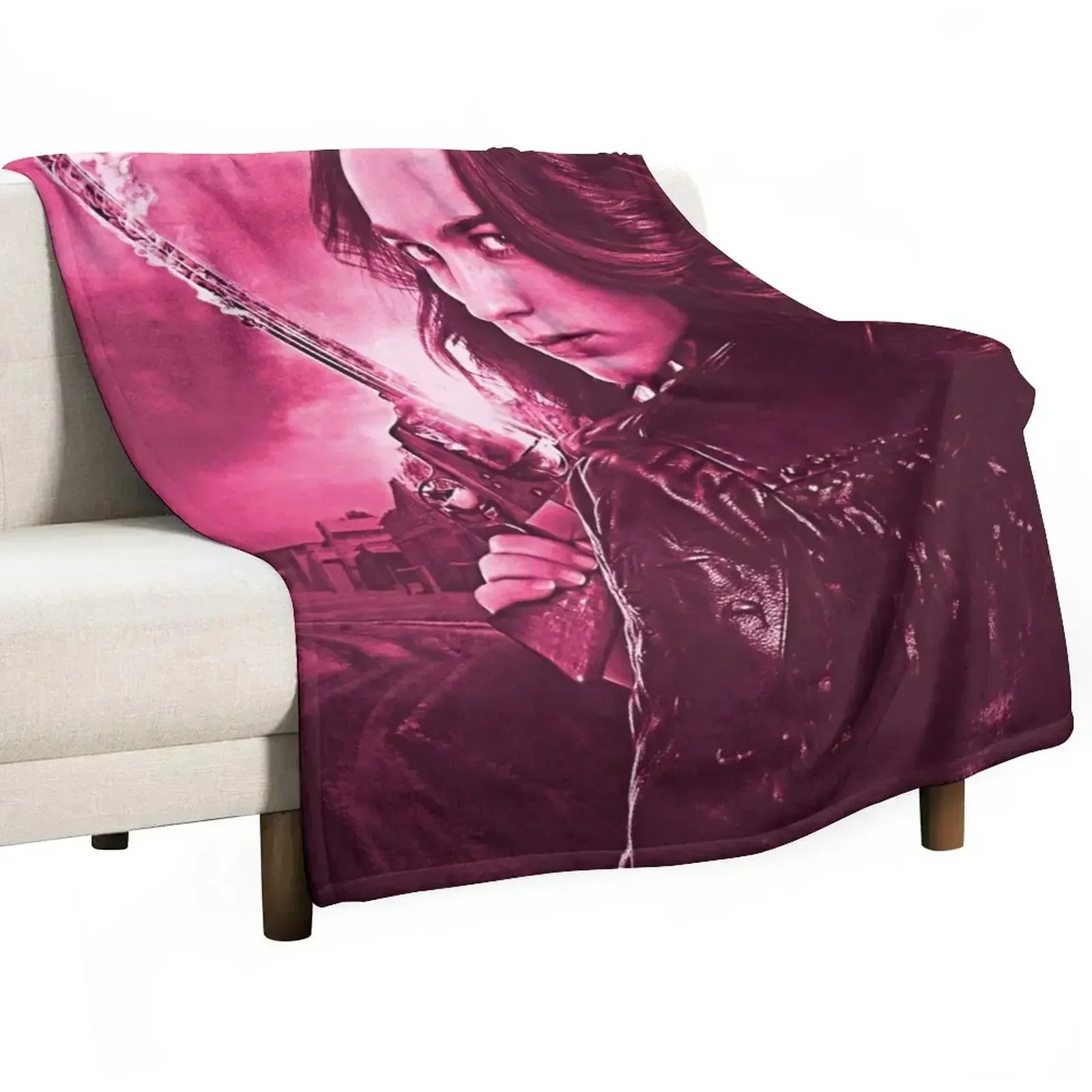 Wynonna in Pink Throw Blanket Blankets For Bed Bed linens blankets ands Moving Large Plaid Blankets