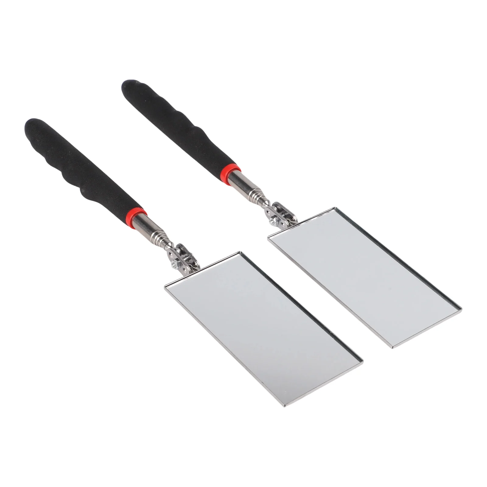 Adjustable 2 PCS Telescoping Inspection Mirrors with Non Slip Grip for Detailed Observations in Hard to Reach Areas