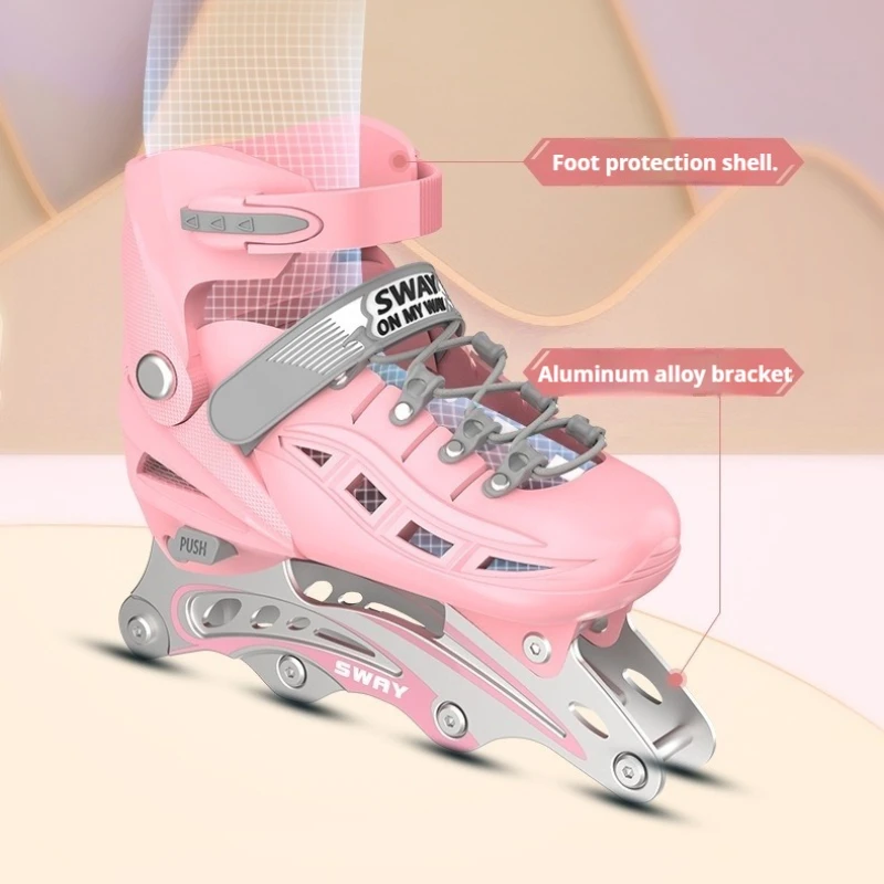 أطفال حذاء تزلج بعجلات قابل للتعديل زلاجات دوارة عجلات وامضة بنين بنات الشباب المبتدئين التدريب في الهواء الطلق أحذية التزلج الرياضية