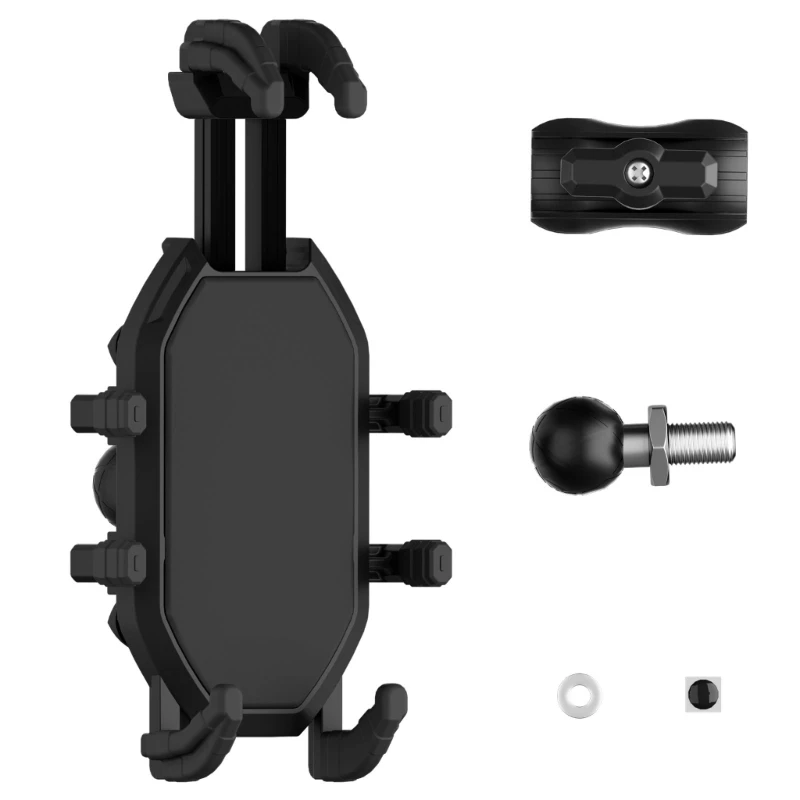 Robusto supporto per telefono da bici M17B, smorzamento delle vibrazioni, adatto per telefoni cellulari da 4,7-7,1 pollici con a