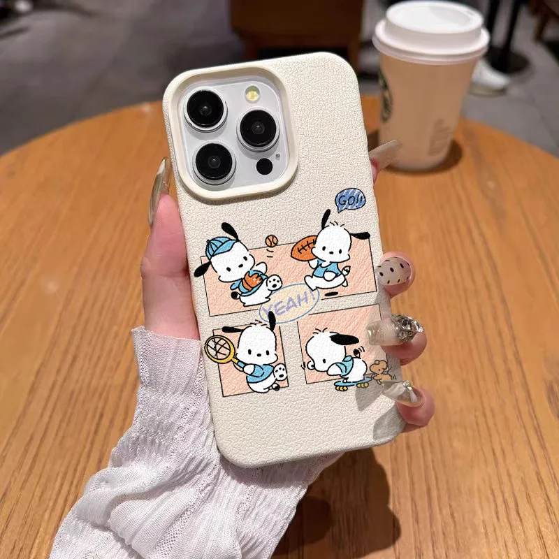 Kawaii Pochacco سيليكون جراب هاتف آيفون 16 15 14 13 12 11 برو ماكس XR XS X ماكس 16E 7 8 زائد الكرتون للصدمات غطاء ناعم #2