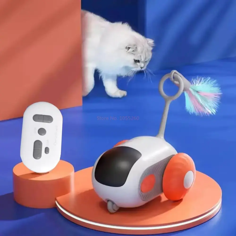 Turbo Tail Cat Toy Three Modes Interactive Electronic  Cat Toy Remote Control Rechargeable Automatic Moving  Cat Toy Gift