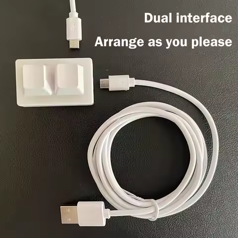 2 Keys RGB USB Custom Programmable Macro Mini Keyboard Copy And Paste Keypad For Photoshop Gaming Keypad Red Switch Keyboard