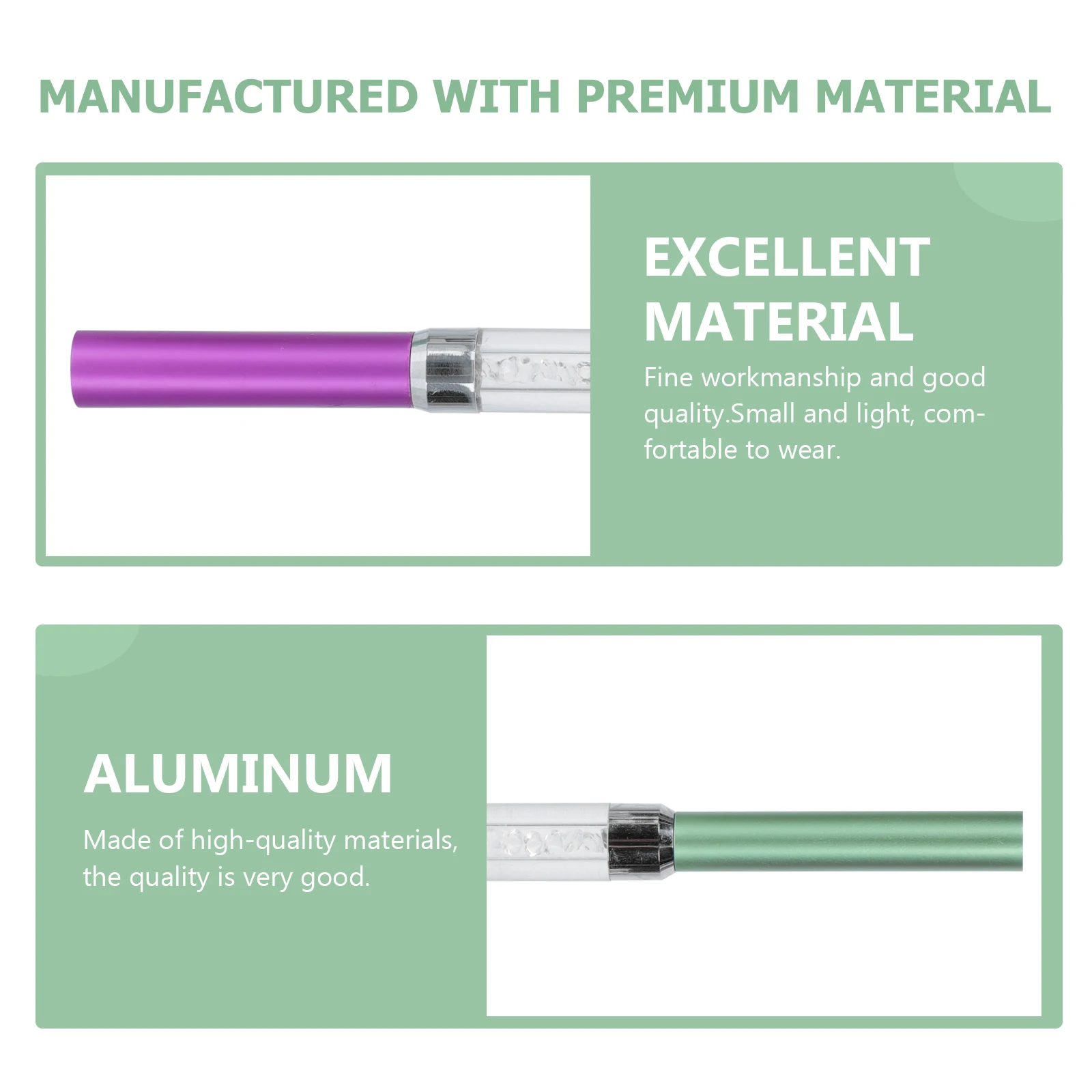 

3pcs Aluminum Durable Metal Tubes Supply Tools Manicure Nail Shaping Tube DIY Nail Supply Salon Use