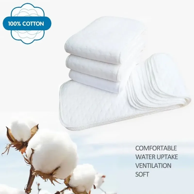 2/5pcs Cotton Diapers Children Washable Reusable Baby Diaper Pad Folding Changing Pads Accessories for Children Breathable