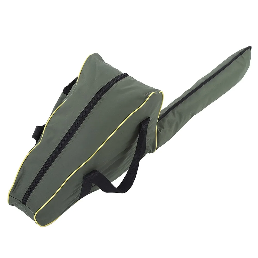 Oxford Cloth Material Chainsaw Storage Bag Water Resistant Green Color Lawn Mower Carry Case Protective Box Portable Design