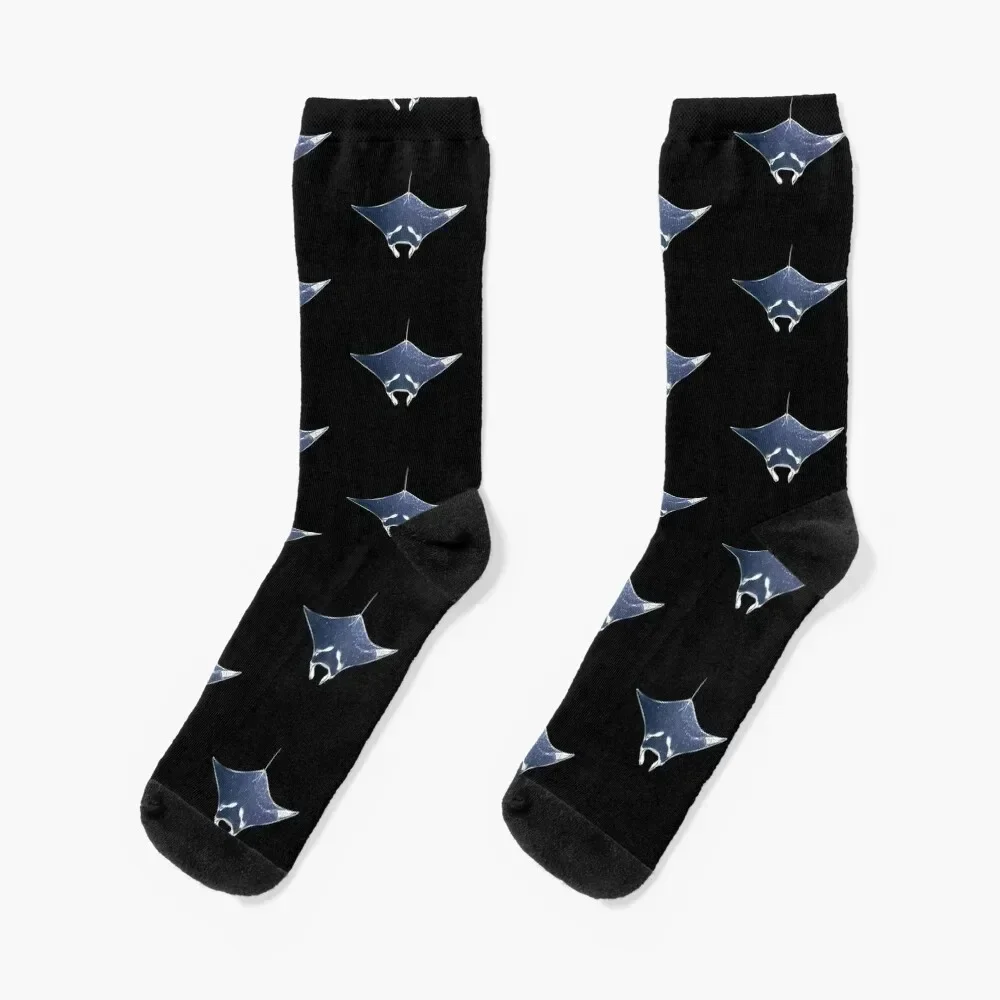 Manta Ray White Alternate Print Socks Antiskid soccer Soccer cotton Socks For Girls Men's