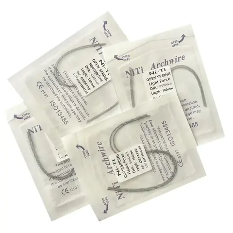 AG Dental Orthodontic Open Coil Spring Niti Elastic Open and Closed Distalized Springs 0.008" 0.010" 0.012" 0.014“ Length 180mm