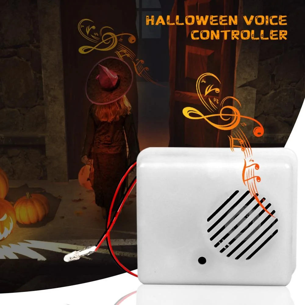 Voice-Activated Scary Props Halloween Decoration Sound Tricky Speaker Haunted House Horror Props Halloween Sound Sensor