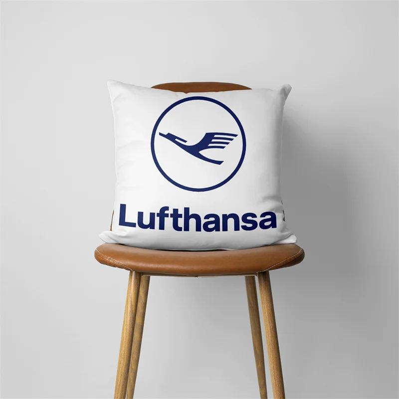 Lufthansa Logo Pillowcase for Car, Pillow Case, Cover, Sofa, Chair, Cushion, Car, 236