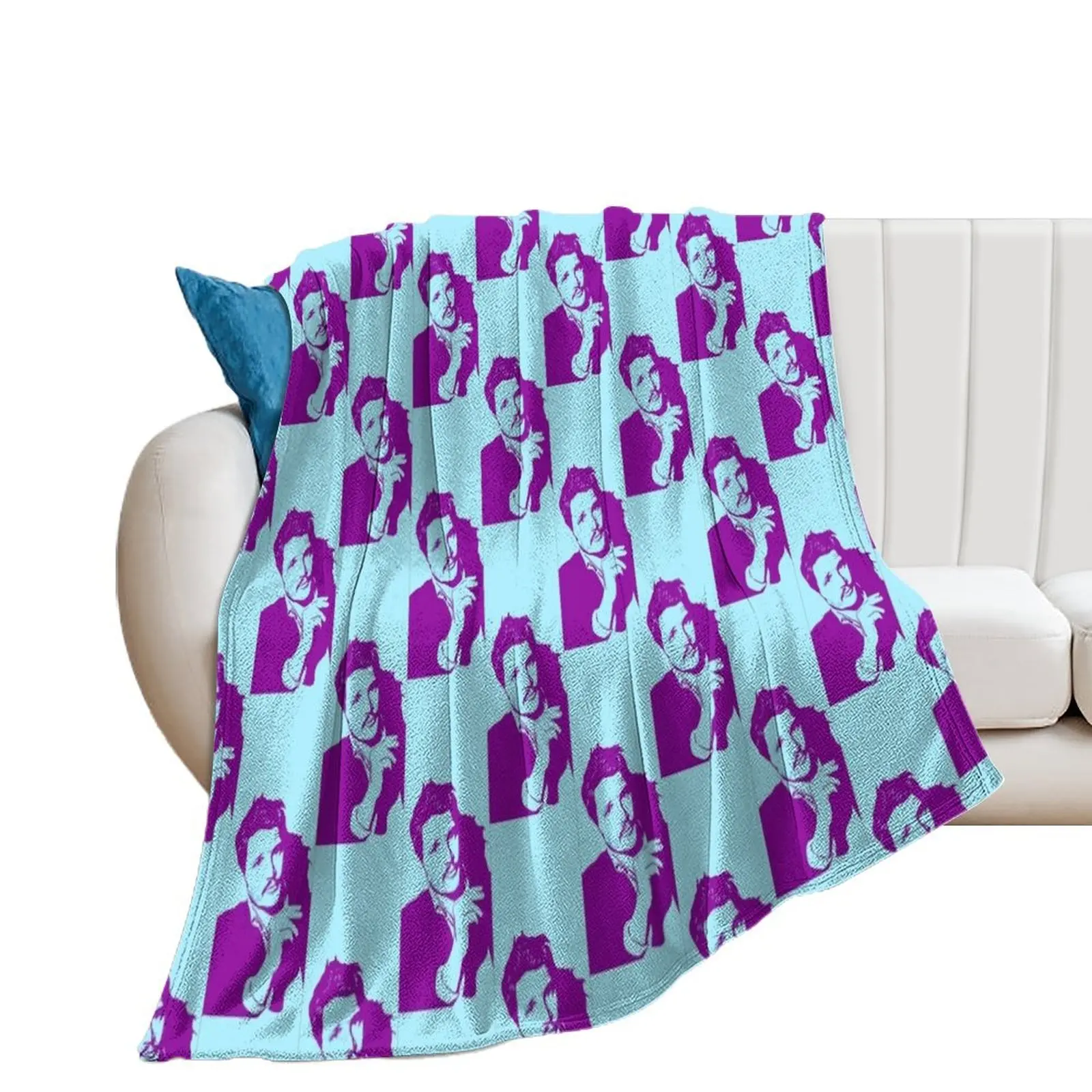 

PEDRO PASCAL PURPLE Throw Blanket blankets and throws Soft Beds Blankets