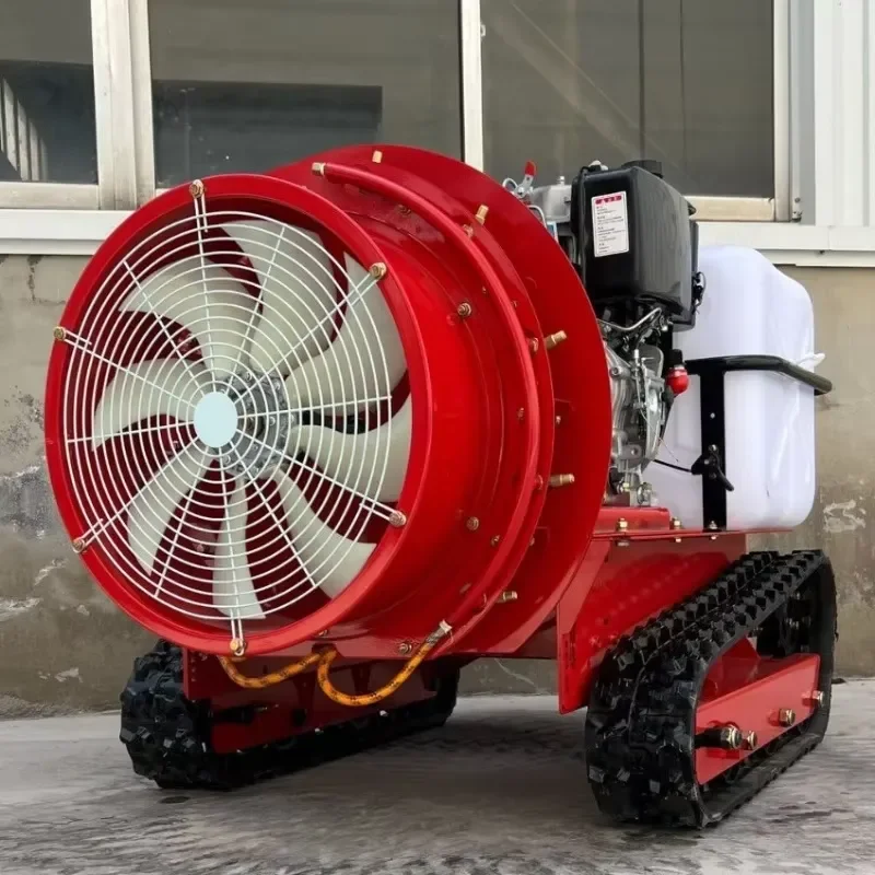 Remote Control Crawler Sprayer Self-Propelled Garden Blower Agricultural Field Vegetable Orchard Spraying Machine with Wheels