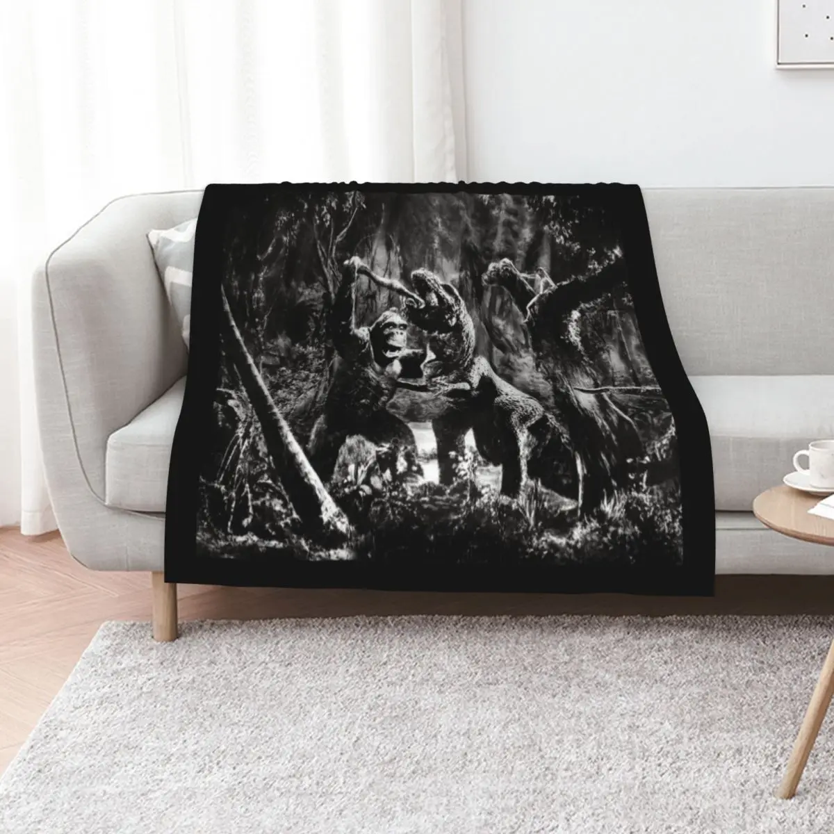 The original 1933 King Kong . Throw Blanket Warm Plush Fuzzy Blanket for Living Room