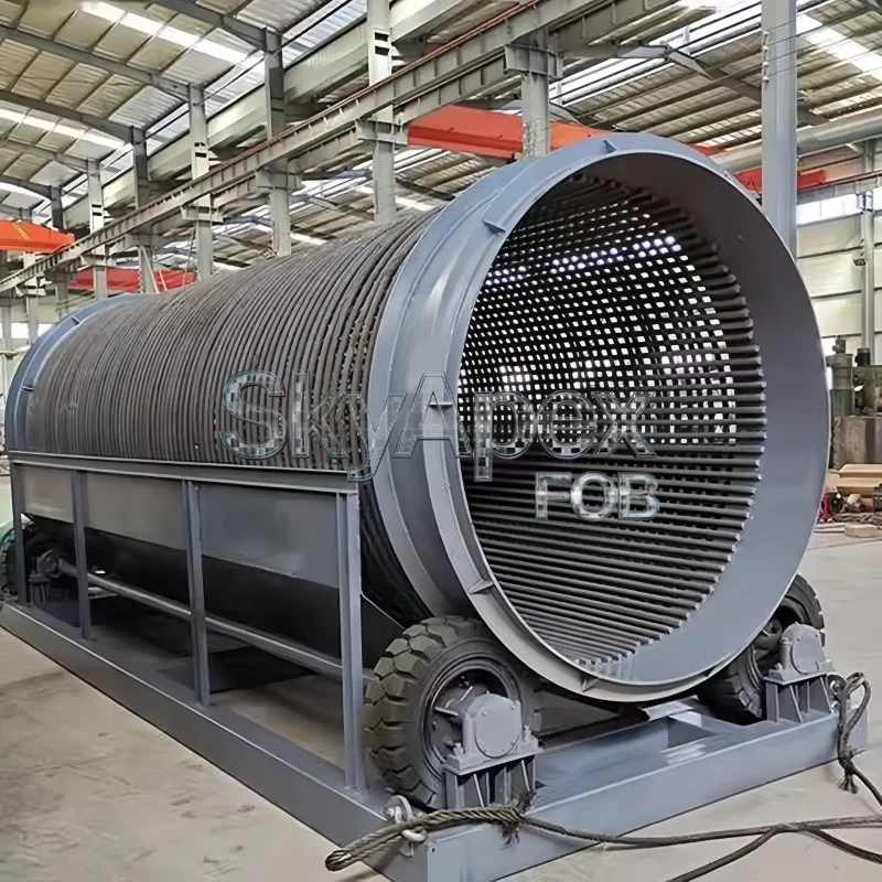 Deposit Custom Mobile Trommel Screen Fine Sand Recovery Machine 50 Tons Per Hour Stone Trommel Machine Custom